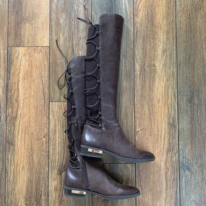 Vince Camuto Leather Lace Up Boots